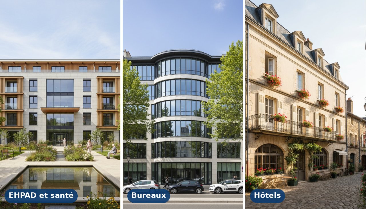EHPAD, immeuble de bureaux et hôtel